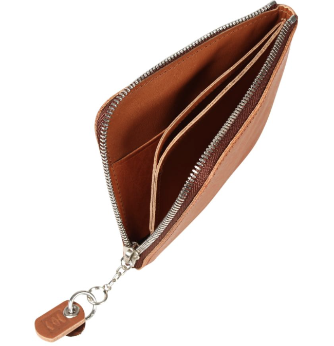 Cramp Italian Shrink Leather L-Zip Short Wallet