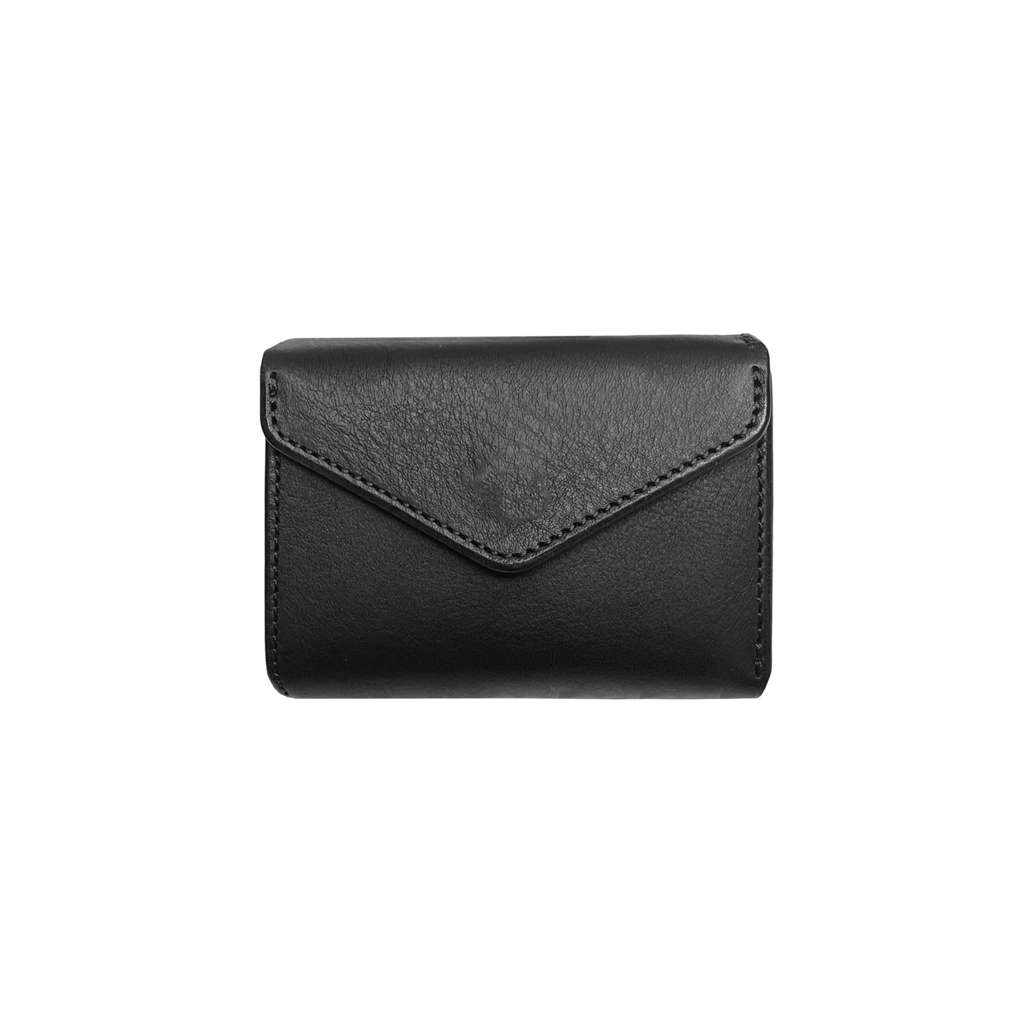 Cramp Italian Shrink Leather Compact Wallet 