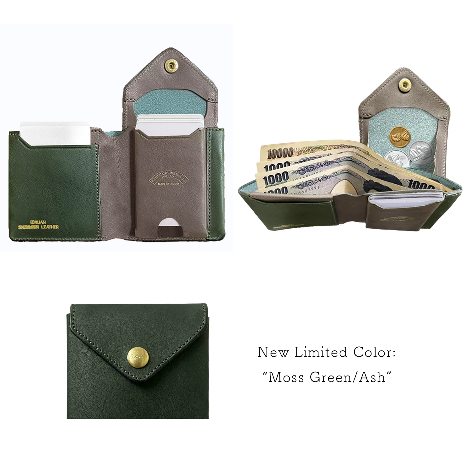 Cramp Italian Shrink Leather Garcon Slim Wallet [Limited Color] 