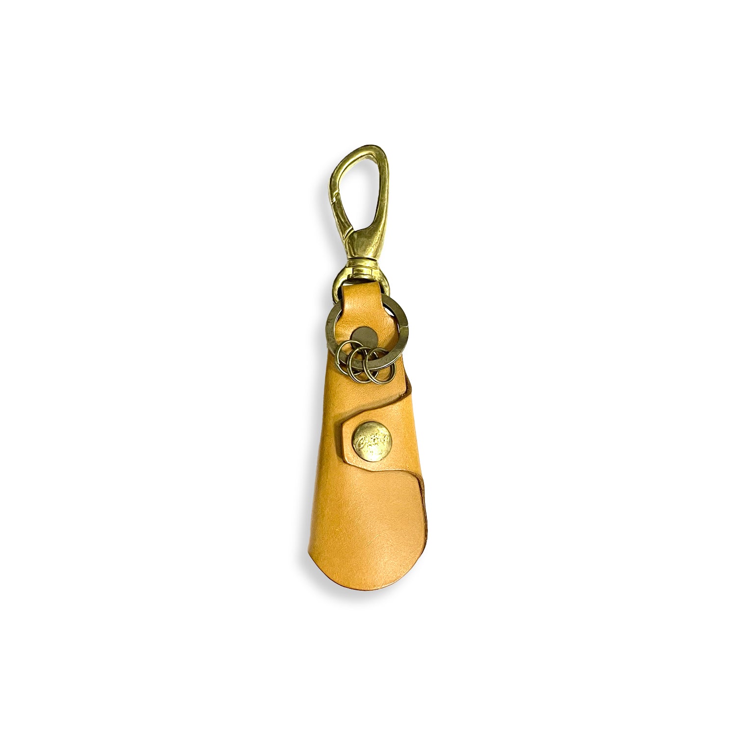 Cramp Italian Leather Shoehorn Keychain