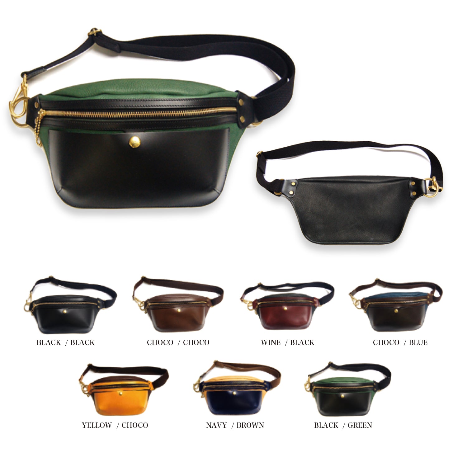 Cramp [Italian leather x oil leather] Pocket bag [Cr-5007] 