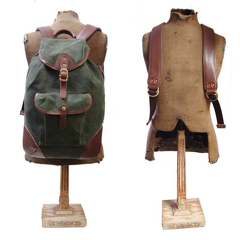Cramp [Canvas x Oil Leather] Backpack [Cr-5013]