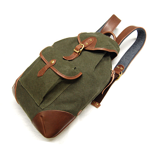 Cramp [Canvas x Oil Leather] Backpack [Cr-5013]