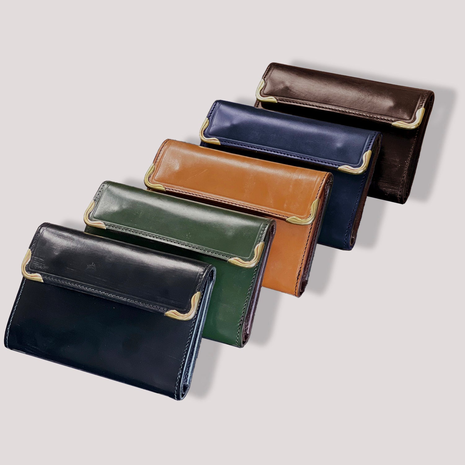 Cramp UK Bridle Leather Side Hardware Middle Wallet