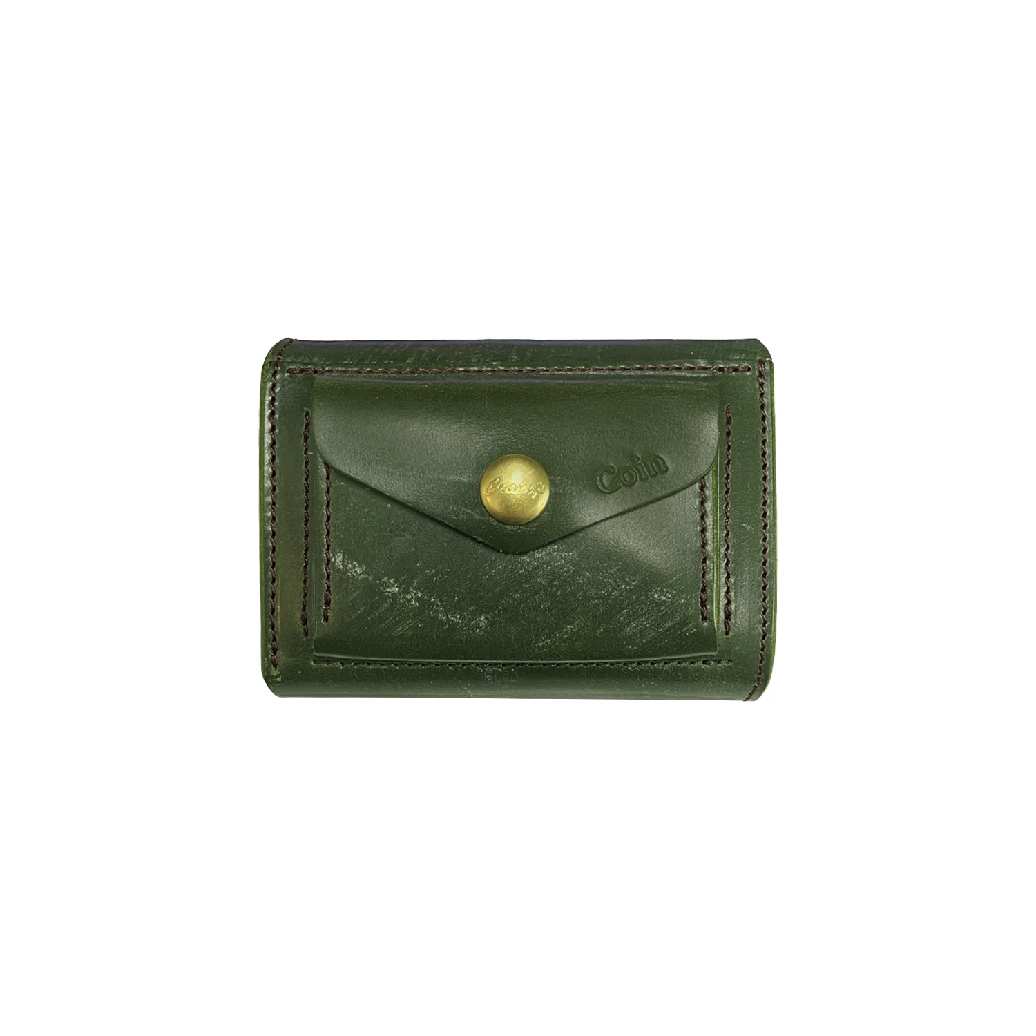 Cramp UK Bridle Leather Compact Wallet with Front Hardware