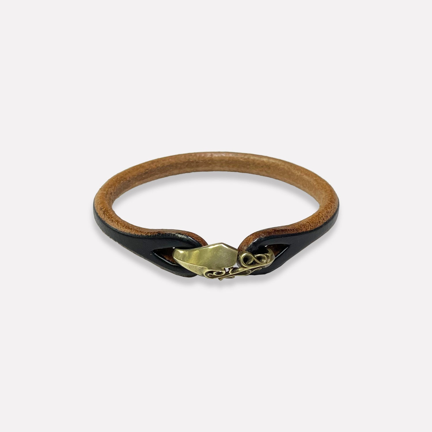Dual UK Saddle Brass Charm Bracelet