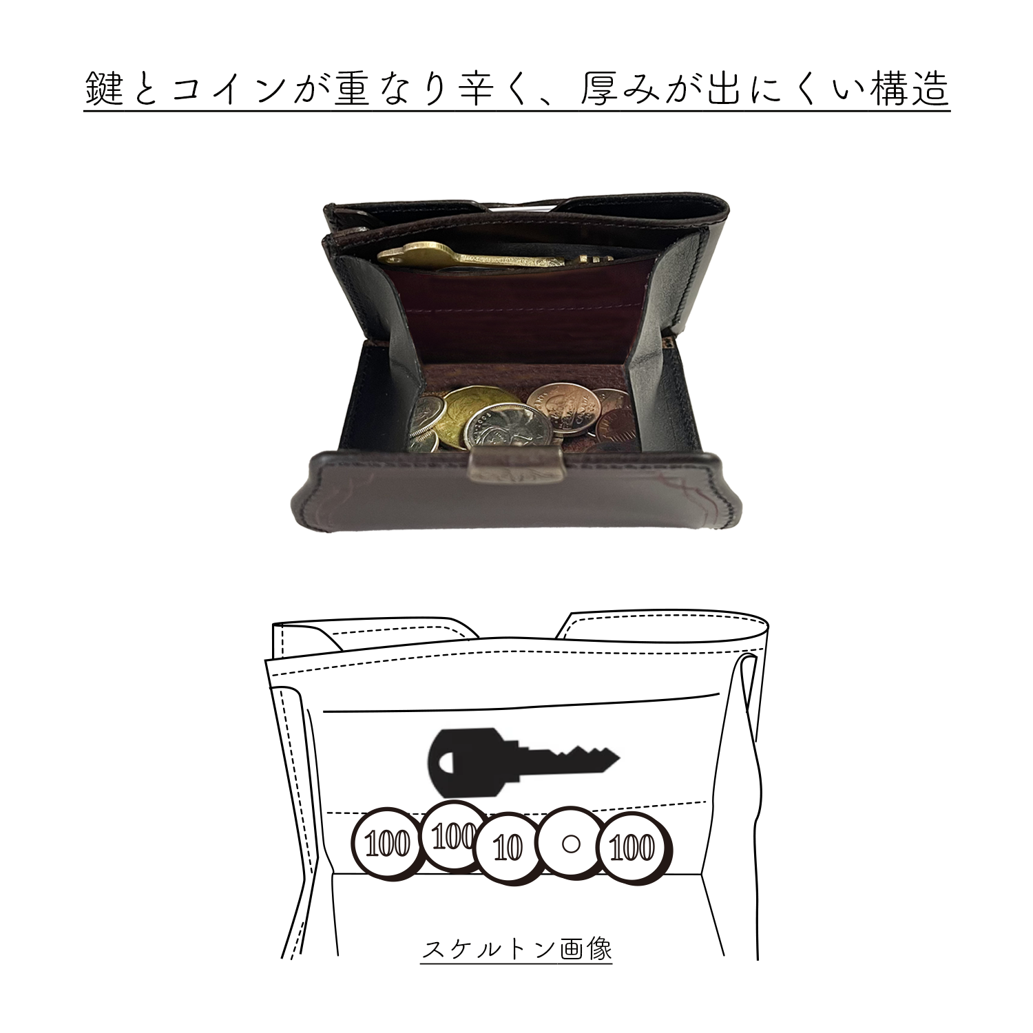 Dual サドルプルアップ ギャルソンコンパクトウォレット[DCr-1050]