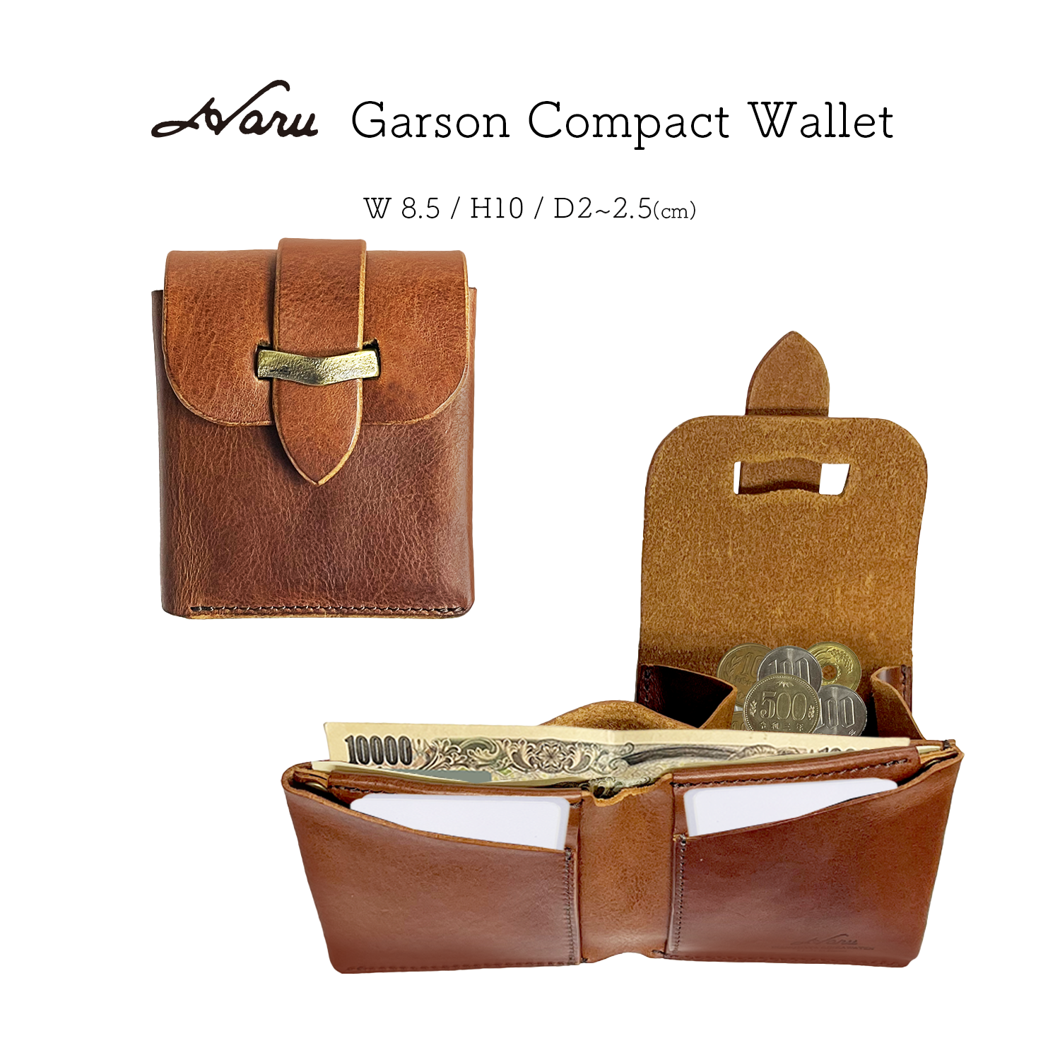 [Pre-order item]Haru Italian Leather Garcon Compact Wallet